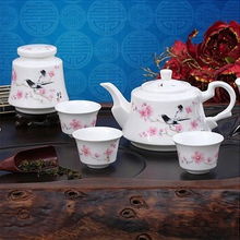 供应景德镇莫凡陶瓷骨瓷茶具整套茶具喜鹊梅